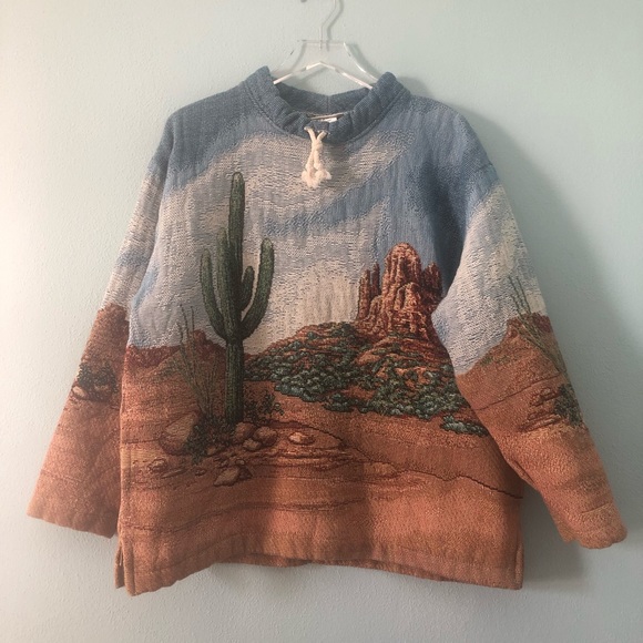 Tops - Southwest patterned pullover sweatshirt